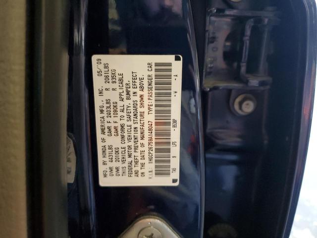 1HGCP26759A148047 - 2009 HONDA ACCORD EX BLUE photo 13