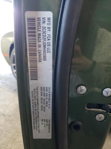 2C3CDZFJ0MH663869 - 2021 DODGE CHALLENGER R/T SCAT PACK GREEN photo 12