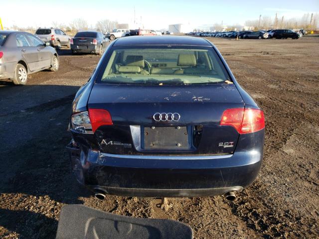 WAUDF78E06A002677 - 2006 AUDI A4 2.0T QUATTRO BLUE photo 6