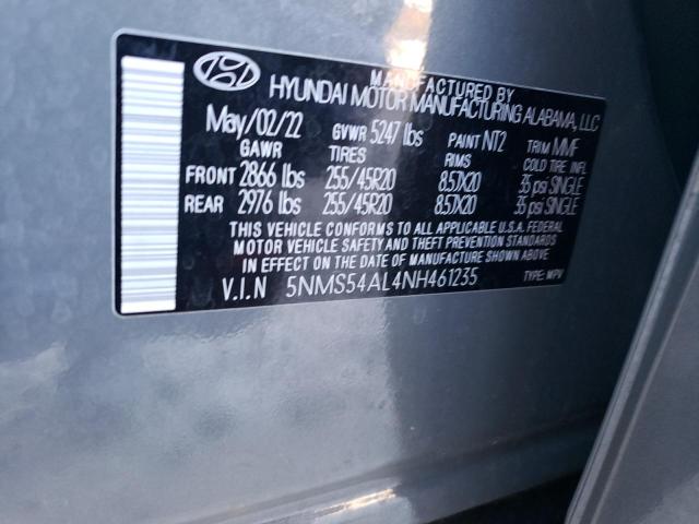 5NMS54AL4NH461235 - 2022 HYUNDAI SANTA FE CALLIGRAPHY GRAY photo 13