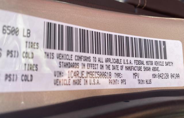 1C4RJEJM9EC500618 - 2014 JEEP GRAND CHER SUMMIT Gümüş foto 10