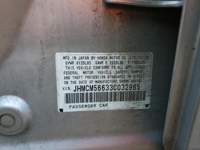 JHMCM56633C032985 - 2003 HONDA ACCORD EX SILVER photo 13