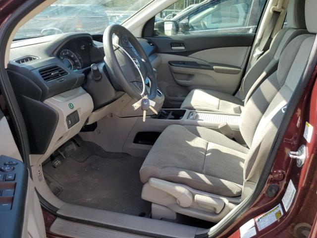 5J6RM3H32DL039893 - 2013 HONDA CR-V LX BURGUNDY photo 7