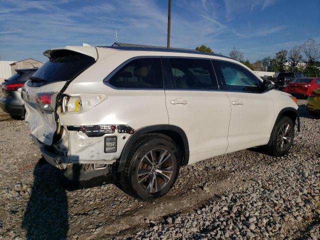 5TDJKRFH1GS330463 - 2016 TOYOTA HIGHLANDER XLE WHITE photo 3