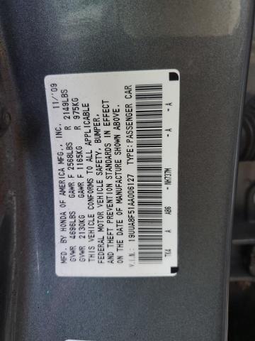 19UUA8F51AA006127 - 2010 ACURA TL GRAY photo 13