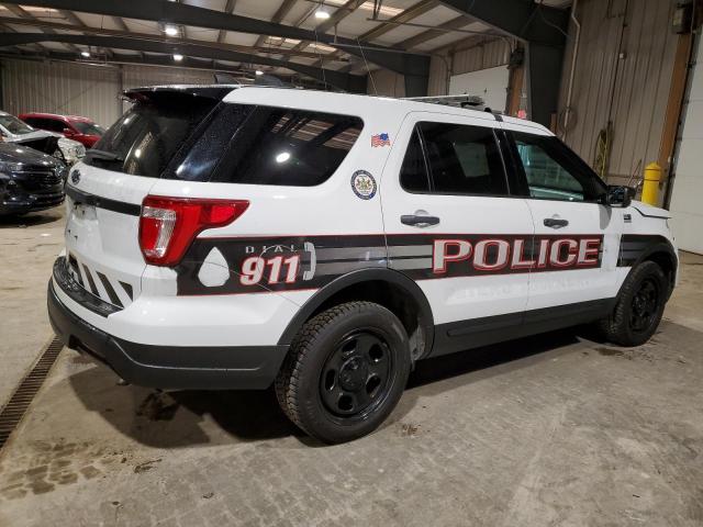 1FM5K8AR8KGB44090 - 2019 FORD EXPLORER POLICE INTERCEPTOR WHITE photo 3