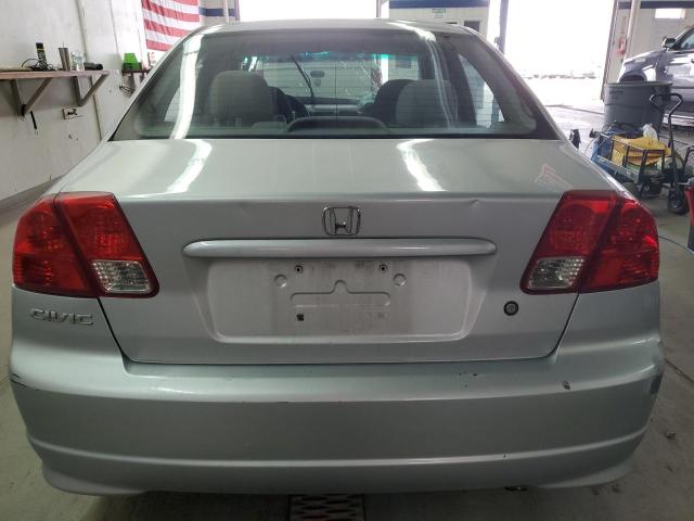 1HGES16354L019382 - 2004 HONDA CIVIC DX VP SILVER photo 6