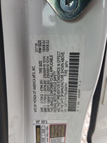 5J8TC1H77KL004741 - 2019 ACURA RDX ADVANCE WHITE photo 13