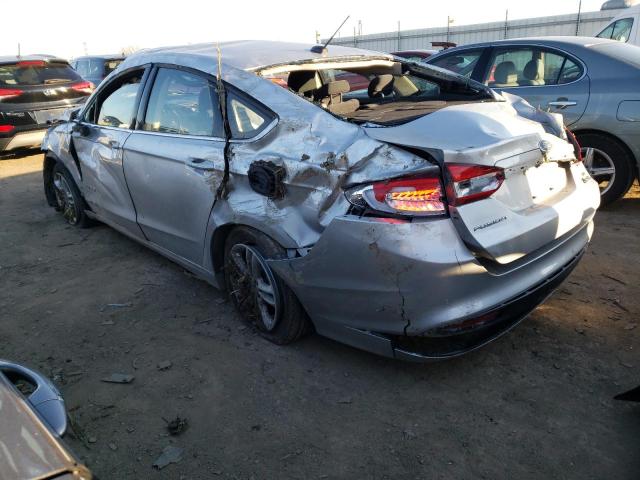 3FA6P0LU9JR251918 - 2018 FORD FUSION SE HYBRID SILVER photo 2