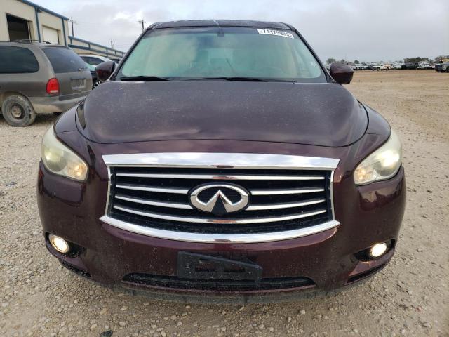 5N1AL0MM6DC340505 - 2013 INFINITI JX35 BURGUNDY photo 5