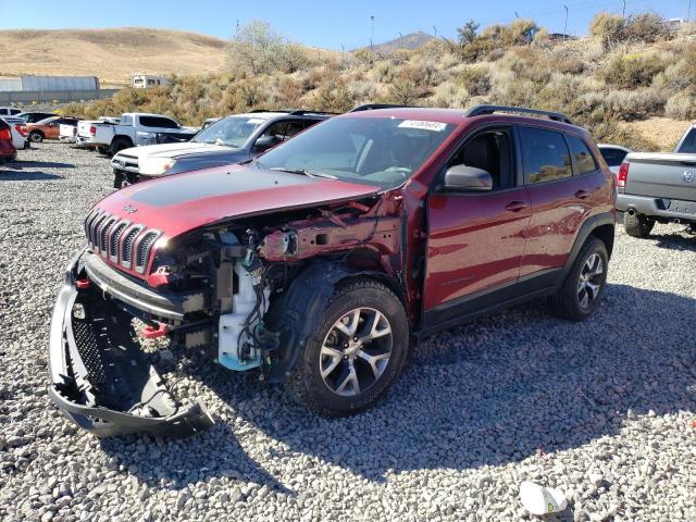 1C4PJMBS1EW278055 - 2014 JEEP CHEROKEE TRAILHAWK BURGUNDY photo 1