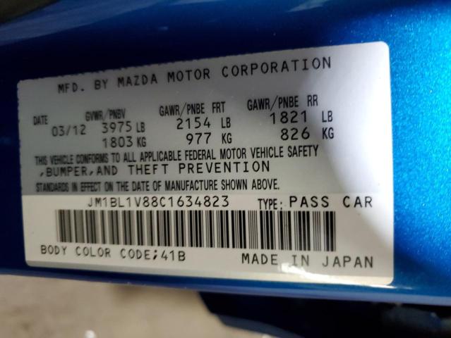 JM1BL1V88C1634823 - 2012 MAZDA 3 I BLUE photo 12