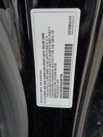 WAUC4AFRXGA051794 - 2016 AUDI S5 PREMIUM PLUS შავი ფოტო 12