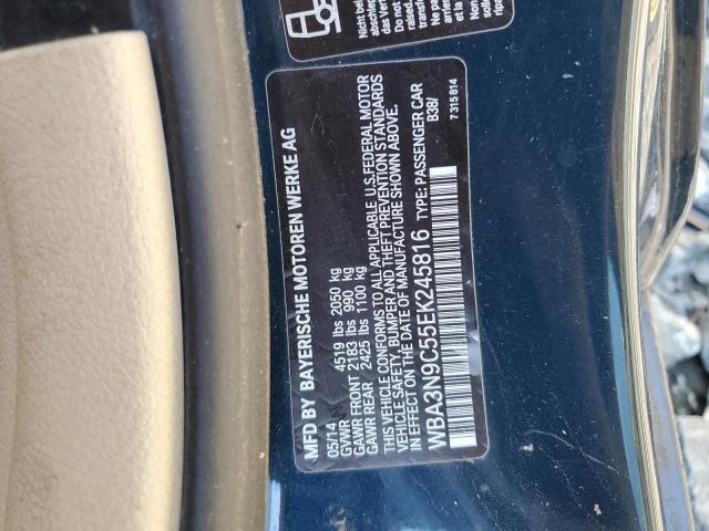 WBA3N9C55EK245816 - 2014 BMW 428 XI BLUE photo 12