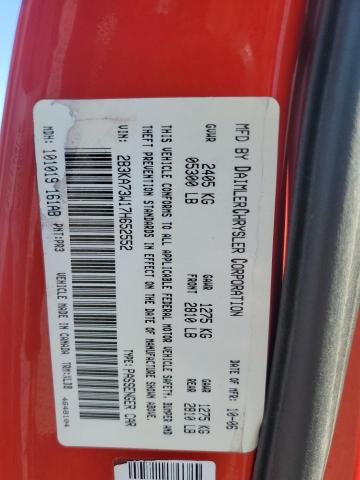 2B3KA73W17H652552 - 2007 DODGE CHARGER SRT-8 RED photo 13