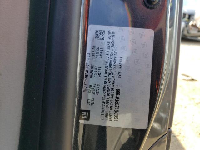 1G6DG1E39E0150611 - 2014 CADILLAC CTS PERFORMANCE COLLECTION GRAY photo 12