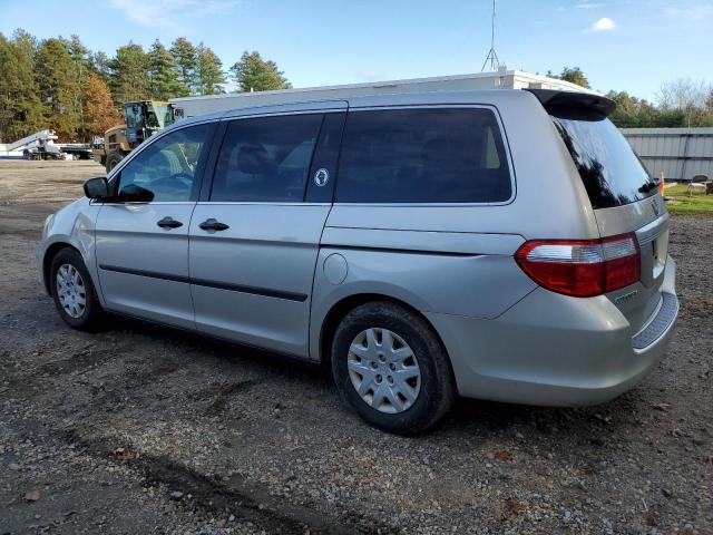 5FNRL38277B014169 - 2007 HONDA ODYSSEY LX SILVER photo 2