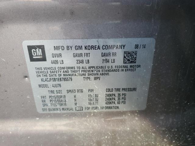 KL4CJFSB1EB785579 - 2014 BUICK ENCORE CONVENIENCE 棕色 照片 14