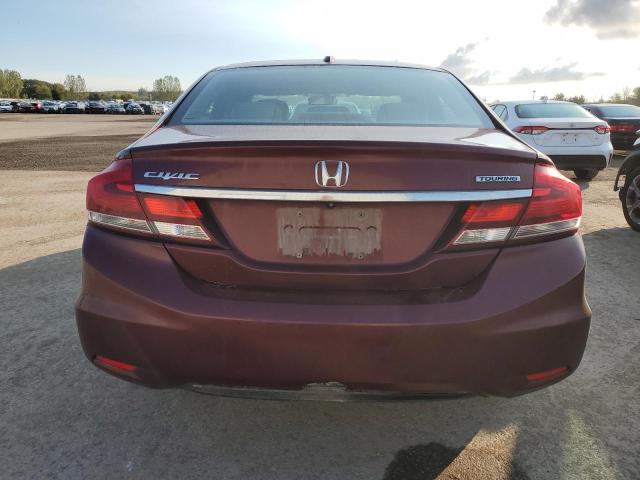 2HGFB2F78EH030288 - 2014 HONDA CIVIC TOURING BURGUNDY photo 6