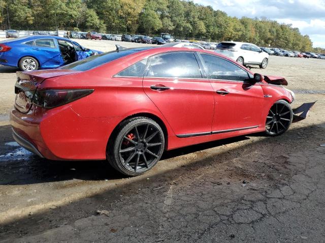 KMHEC4A47BA018705 - 2011 HYUNDAI SONATA HYBRID RED photo 3