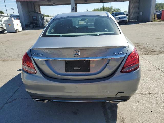 55SWF4KB2FU067027 - 2015 MERCEDES-BENZ C 300 4MATIC SILVER photo 6