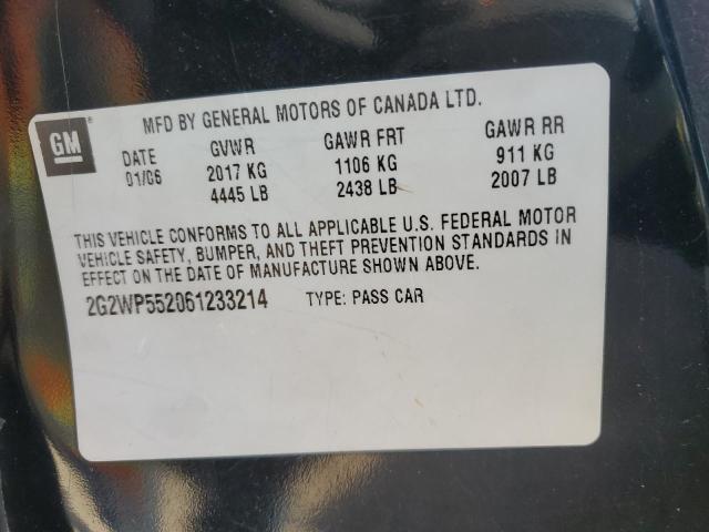 2G2WP552061233214 - 2006 PONTIAC GRAND PRIX 黑色 照片 13