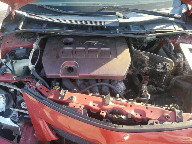 2T1BU4EE1AC422665 - 2010 TOYOTA COROLLA BASE RED photo 11