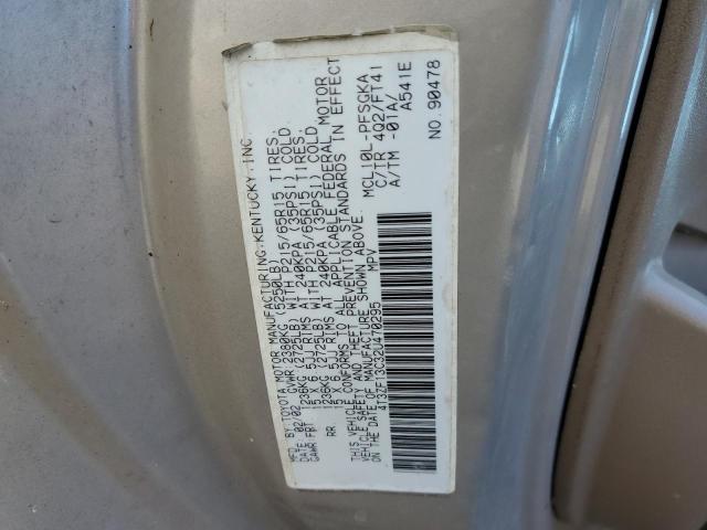 4T3ZF13C32U470295 - 2002 TOYOTA SIENNA LE TAN photo 13