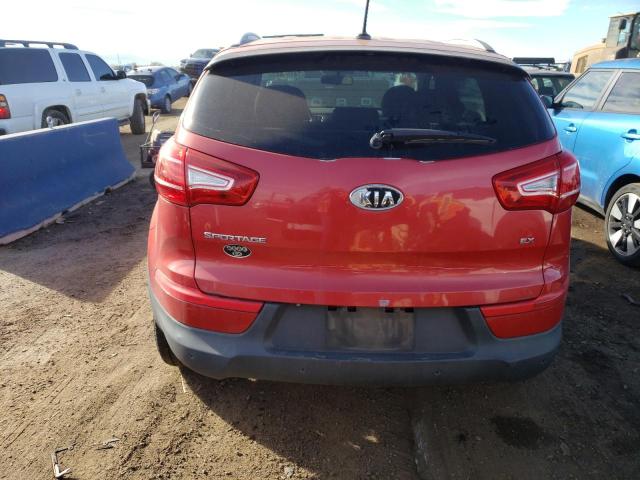 KNDPCCA20C7203800 - 2012 KIA SPORTAGE EX RED photo 6