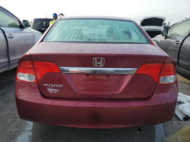 2HGFA1F53AH525357 - 2010 HONDA CIVIC LX BURGUNDY photo 6