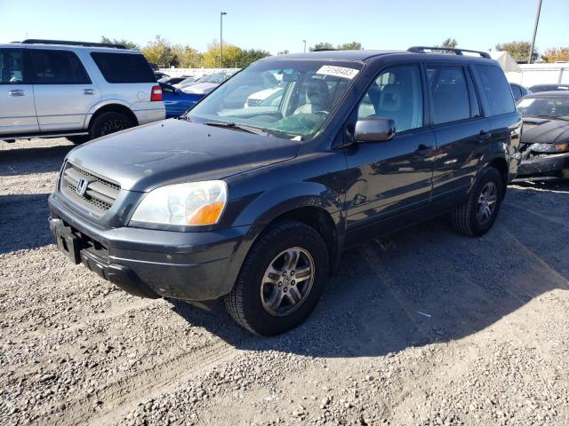 2HKYF185X4H521582 - 2004 HONDA PILOT EXL GRAY photo 1