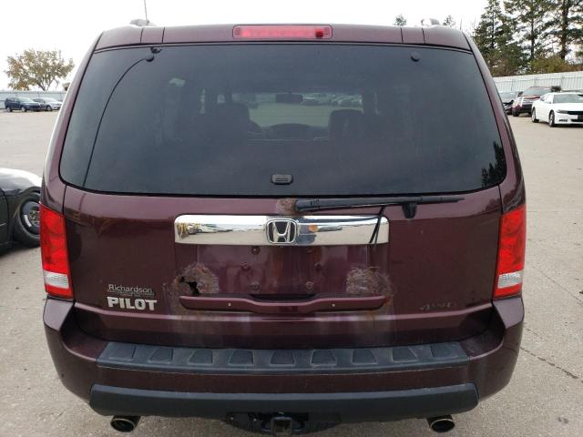 5FNYF48529B018927 - 2009 HONDA PILOT EXL BURGUNDY photo 6