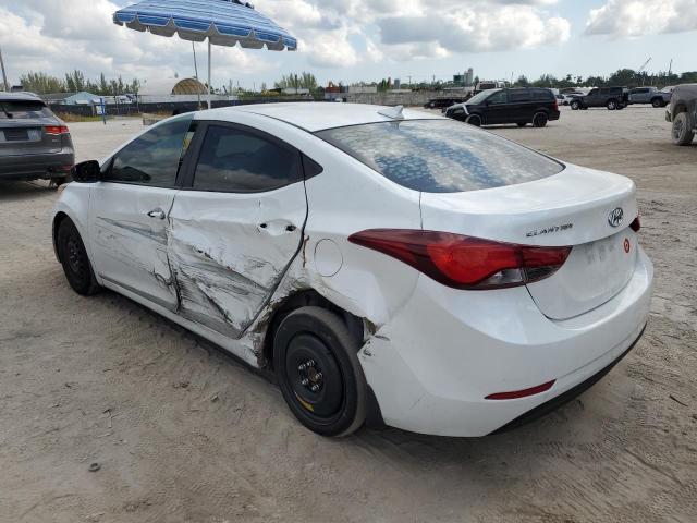 5NPDH4AE4GH721222 - 2016 HYUNDAI ELANTRA SE WHITE photo 2