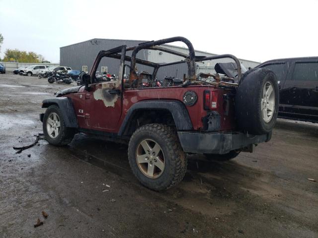 1J4FA24137L122425 - 2007 JEEP WRANGLER X MAROON photo 2