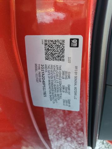 1G1YA2D40P5117821 - 2023 CHEVROLET CORVETTE STINGRAY 1LT RED photo 12