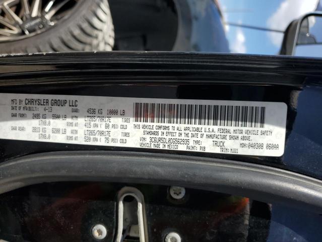 3C6UR5DL0DG562935 - 2013 RAM 2500 SLT Czarny zdjęcie 12