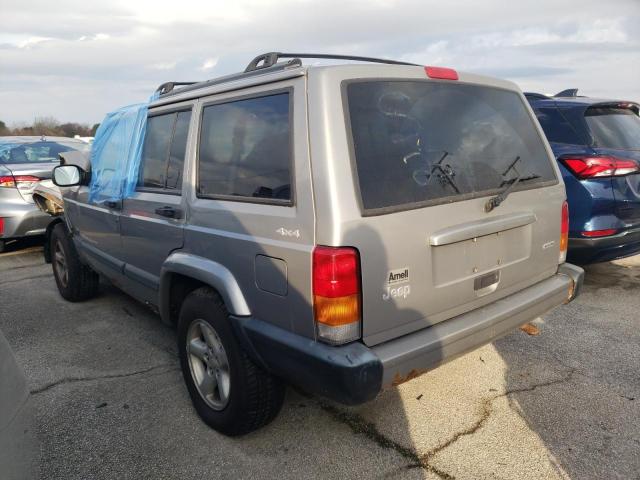 1J4FF48S11L566510 - 2001 JEEP CHEROKEE SPORT GRAY photo 2