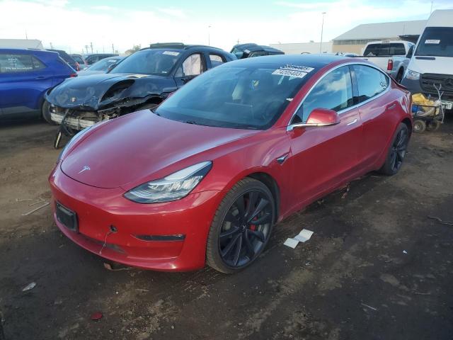 5YJ3E1EC5LF641111 - 2020 TESLA MODEL 3 RED photo 1