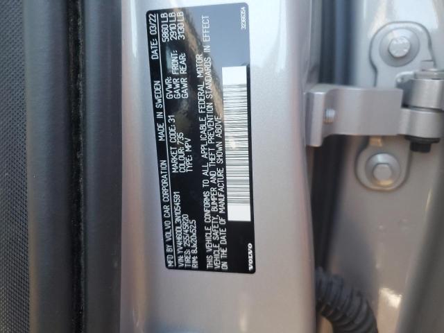YV4H60DL3N1054591 - 2022 VOLVO XC60 T8 RECHARGE INSCRIPTION SILVER photo 13