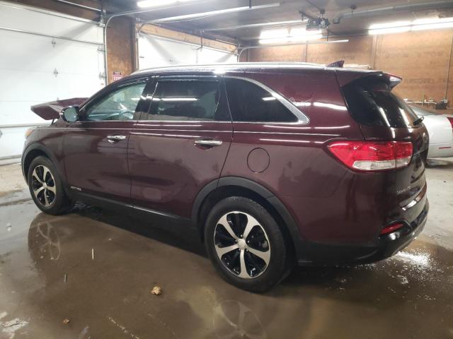 5XYPHDA50HG323608 - 2017 KIA SORENTO EX BURGUNDY photo 2