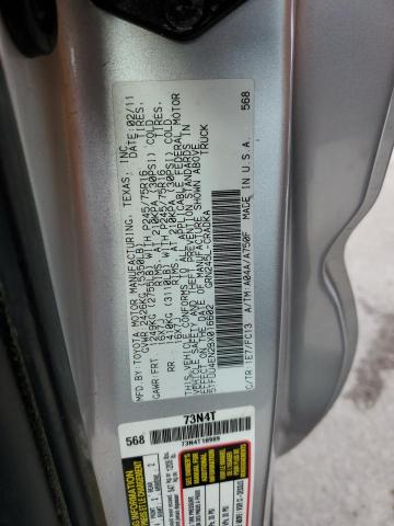 5TFUU4EN2BX016602 - 2011 TOYOTA TACOMA ACCESS CAB Күміс фото 12