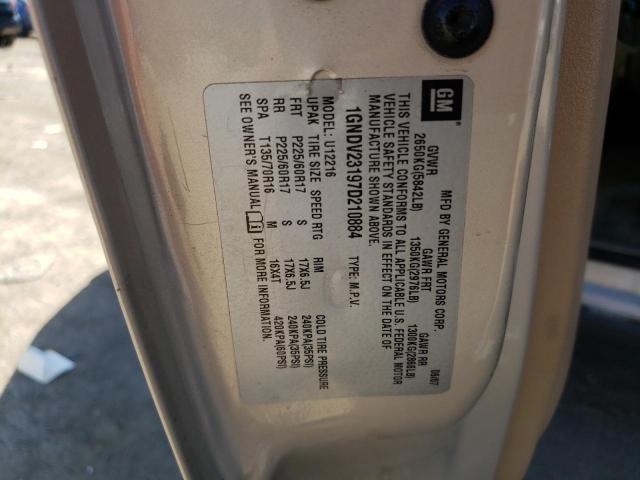 1GNDV23197D210884 - 2007 CHEVROLET UPLANDER LS TAN photo 13