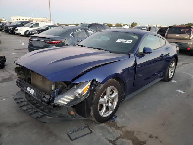 1FA6P8AM6F5344830 - 2015 FORD MUSTANG BLUE photo 1