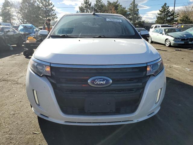 2FMDK4AK7EBB81862 - 2014 FORD EDGE SPORT WHITE photo 5