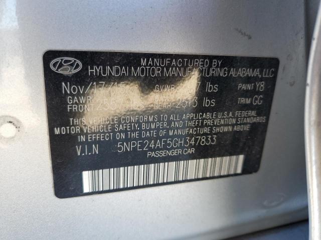 5NPE24AF5GH347833 - 2016 HYUNDAI SONATA SE SILVER photo 13