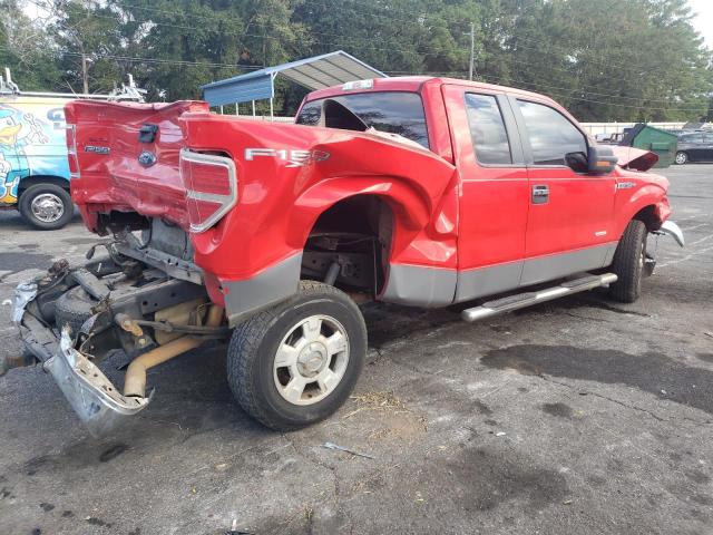 1FTFX1CTXDFB76767 - 2013 FORD F150 SUPER CAB RED photo 3