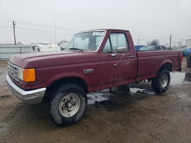 1FTEF26N4JPA54218 - 1988 FORD F250 MAROON photo 1