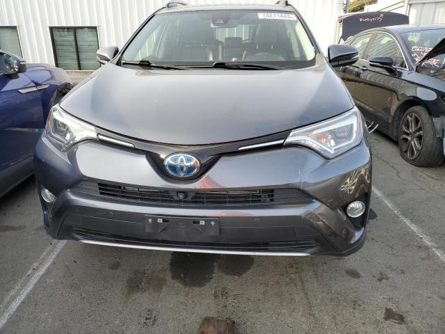 JTMDJREV5JD187026 - 2018 TOYOTA RAV4 HV LIMITED GRAY photo 5