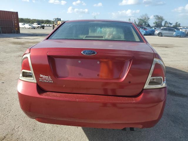 3FAFP06Z66R184421 - 2006 FORD FUSION S RED photo 6