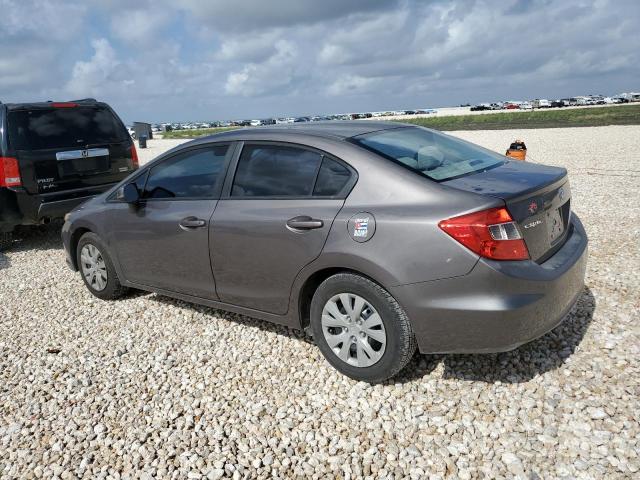 19XFB2F51CE089270 - 2012 HONDA CIVIC LX GRAY photo 2